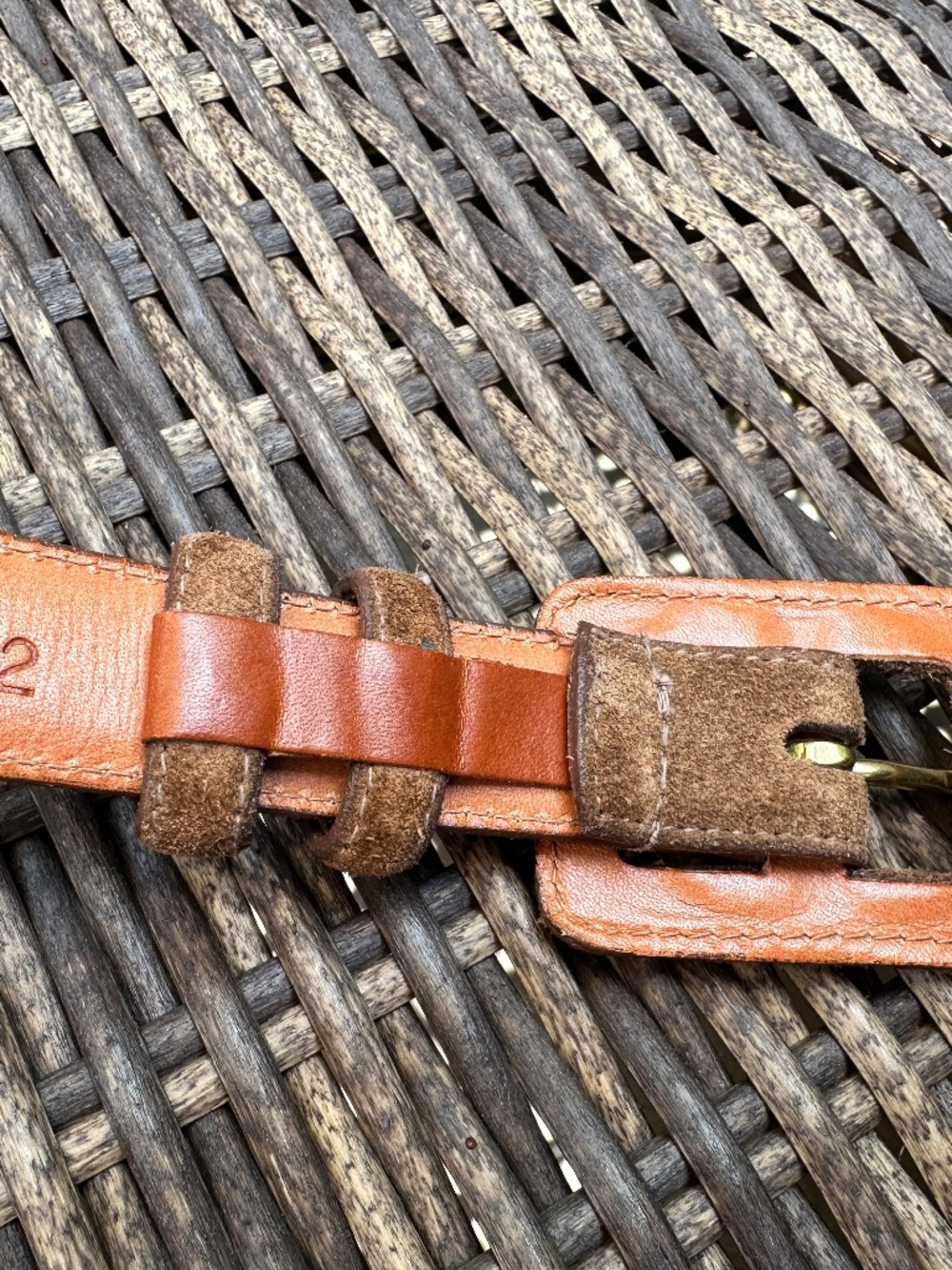 Polo Ralph Lauren Brown Suede Leather Belt Unisex Size 32 Made In USA Old Money - Picture 7 of 13